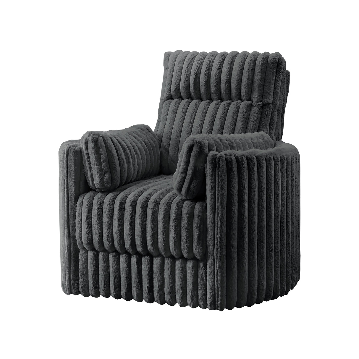 Embrace Swivel Accent Chair-Charcoal