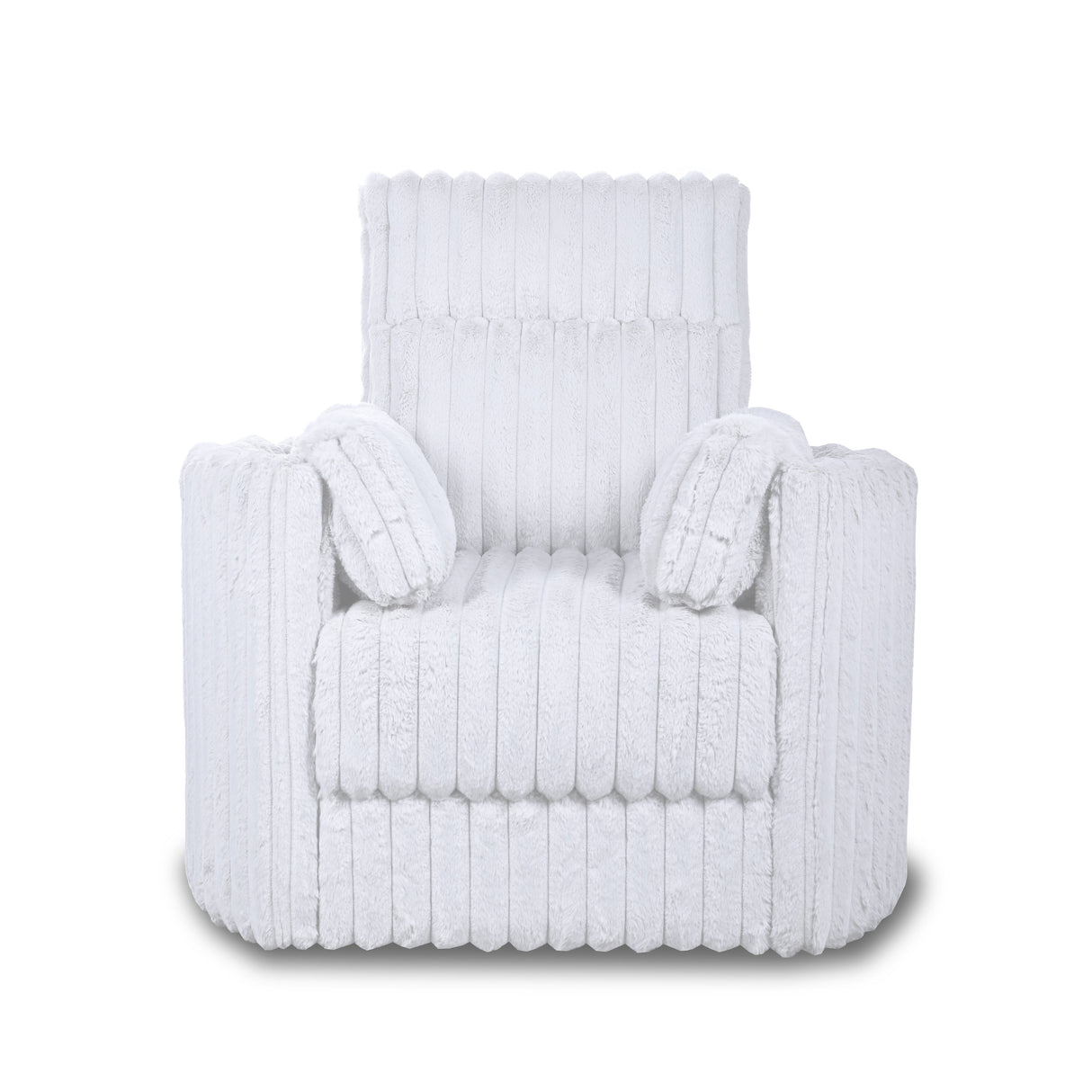 Embrace Swivel Accent Chair-White