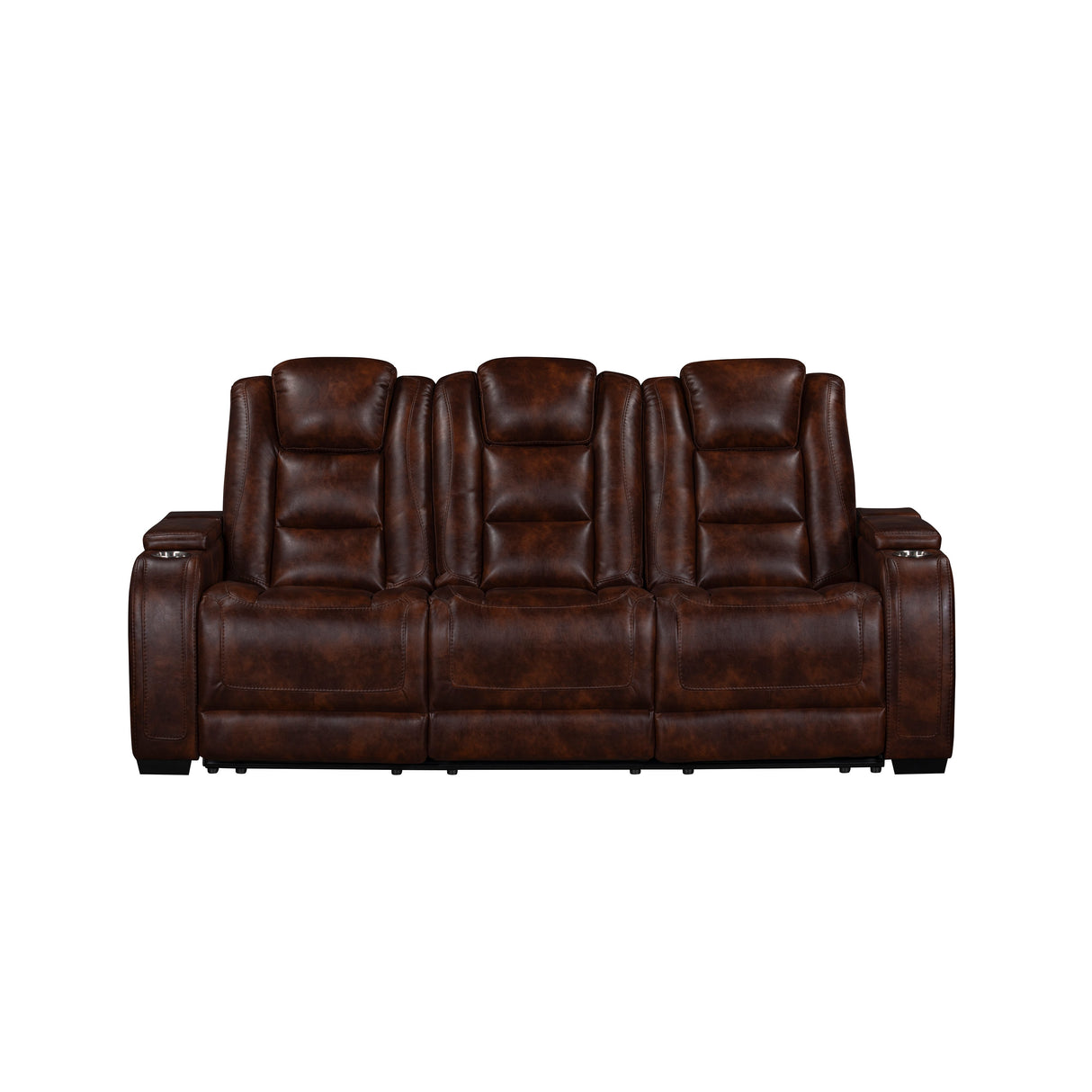 Chester Reclining Sofa W/Pwr Hr & Fr-Brown