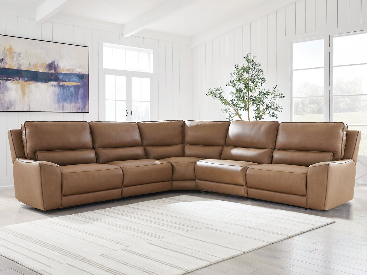 DeepWakes Power Reclining Sectional - galleria furniture outlet