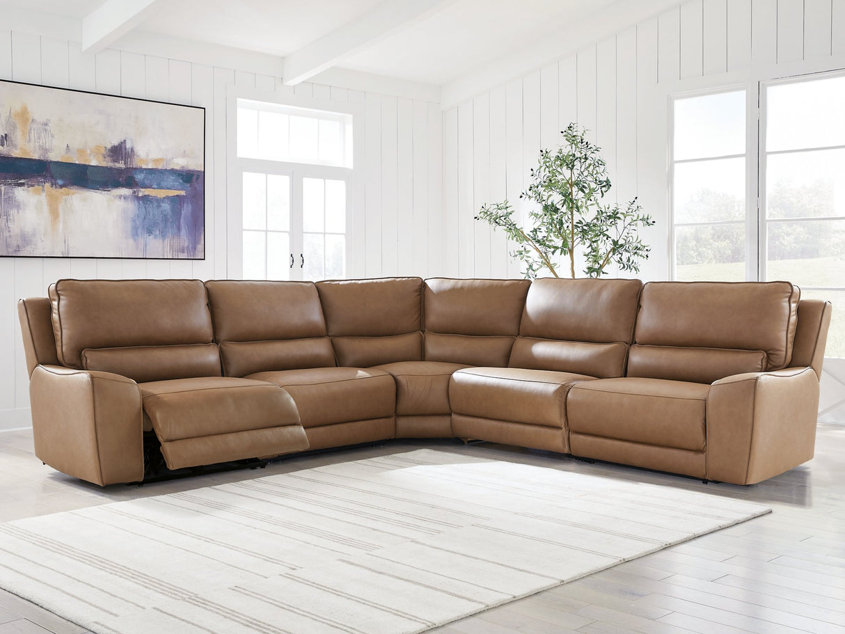 DeepWakes Power Reclining Sectional - galleria furniture outlet