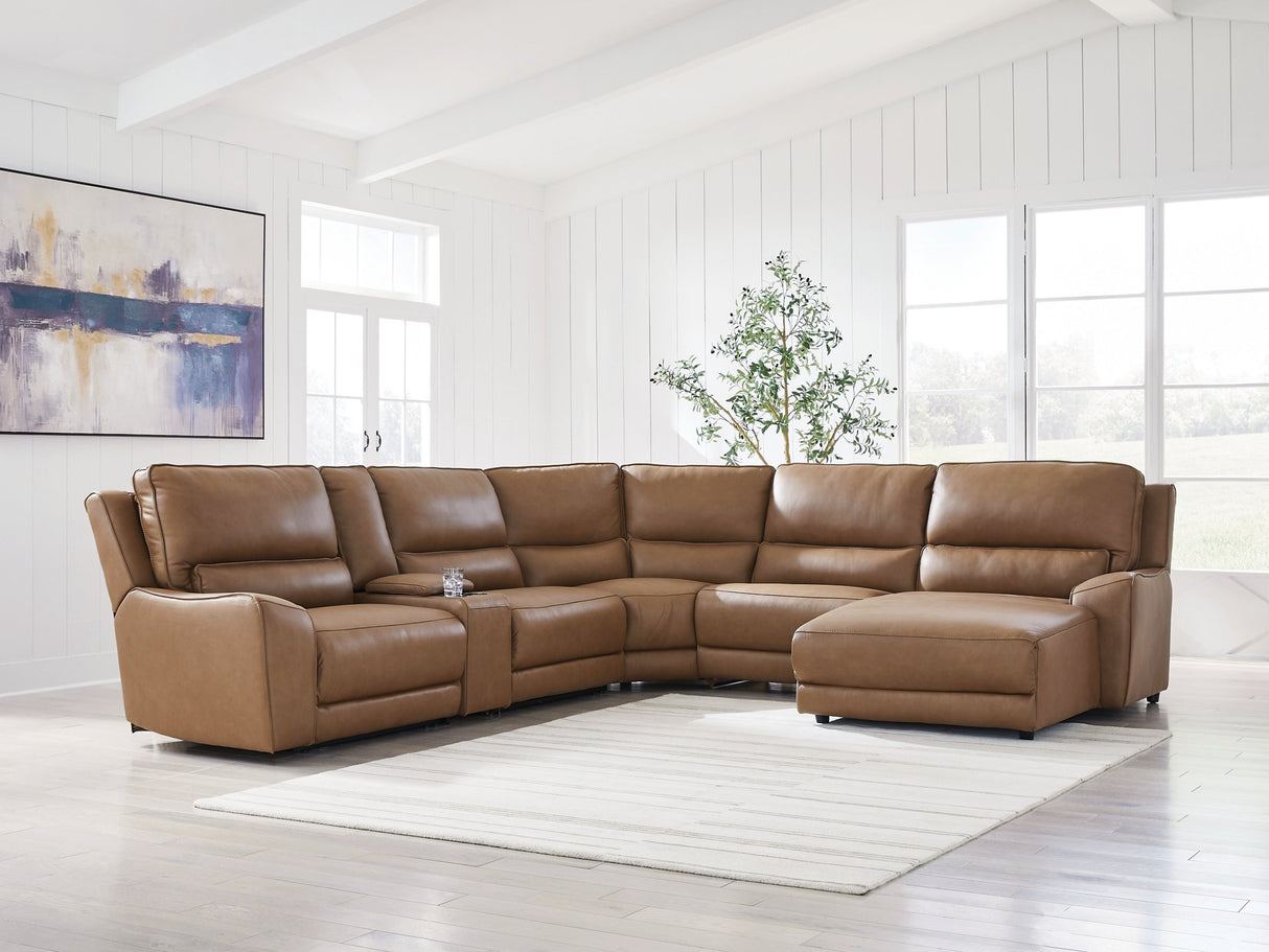 DeepWakes Power Reclining Sectional with Chaise - galleria furniture outlet