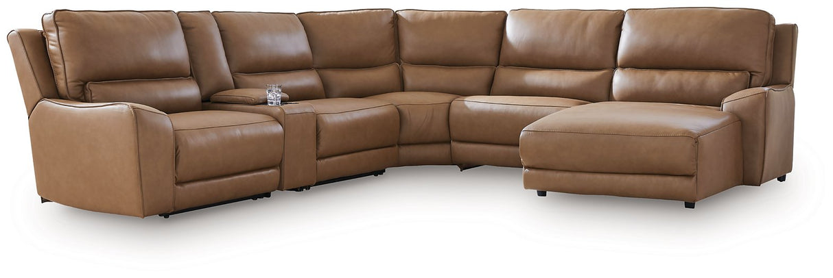 DeepWakes Power Reclining Sectional with Chaise - galleria furniture outlet