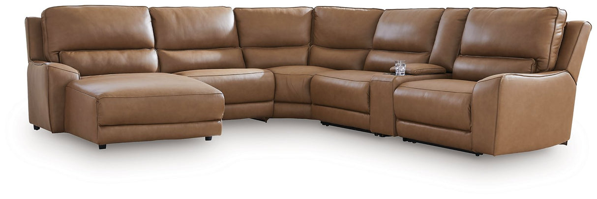 DeepWakes Power Reclining Sectional with Chaise - galleria furniture outlet