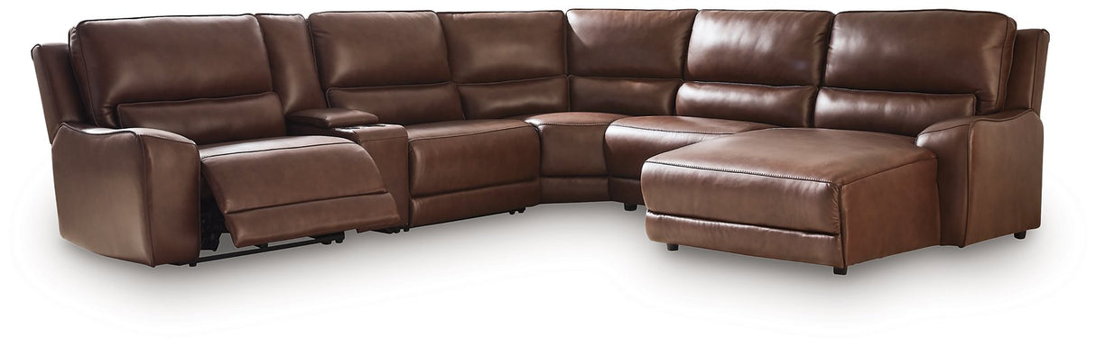 DeepWakes Power Reclining Sectional with Chaise - galleria furniture outlet