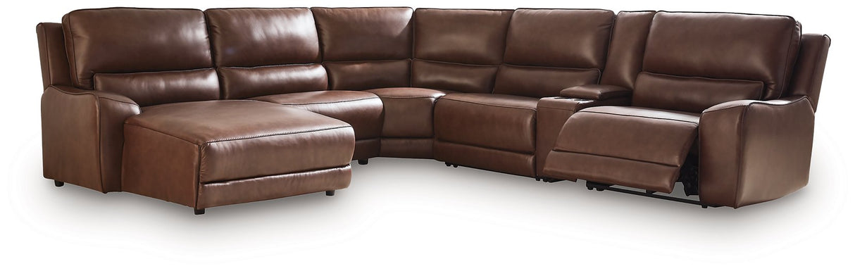 DeepWakes Power Reclining Sectional with Chaise - galleria furniture outlet