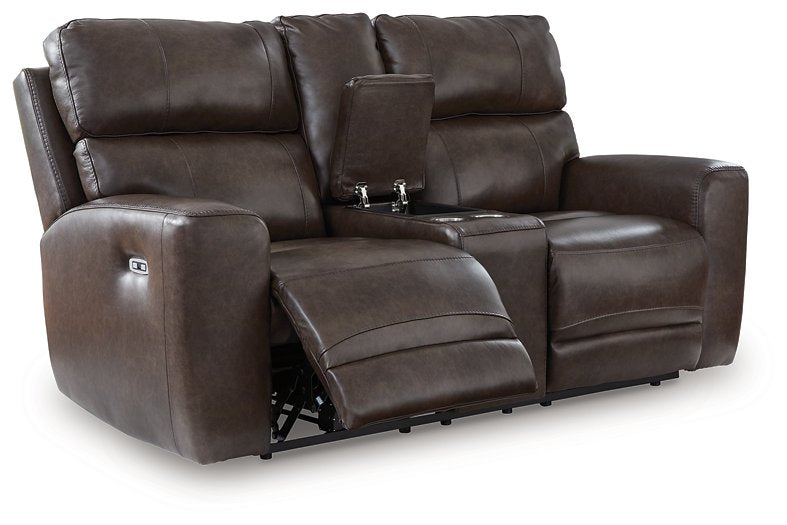 Crossplex Power Reclining Loveseat with Console