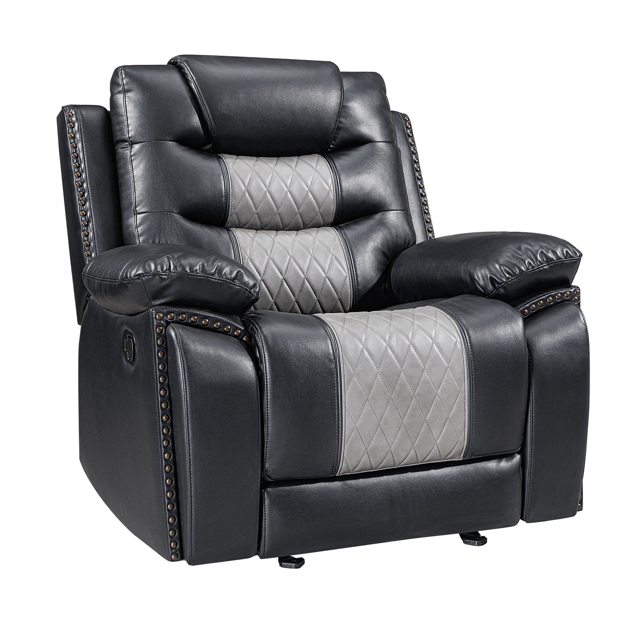 Nikko Glider Recliner-Black/Gray