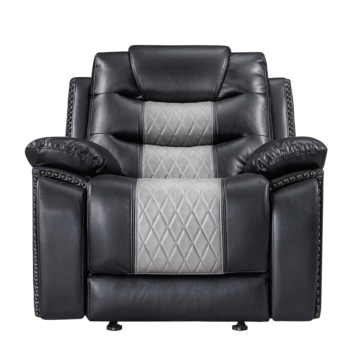 Nikko Glider Recliner W/Pwr Fr-Black/Gray