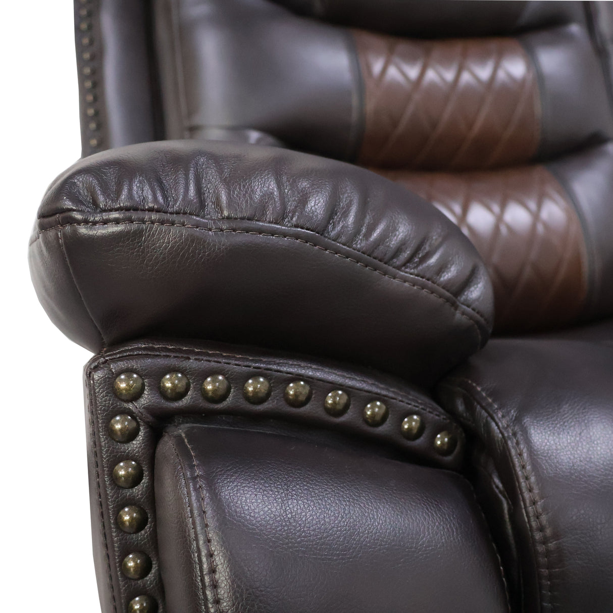 Nikko Sofa W/Pwr Fr-Brown