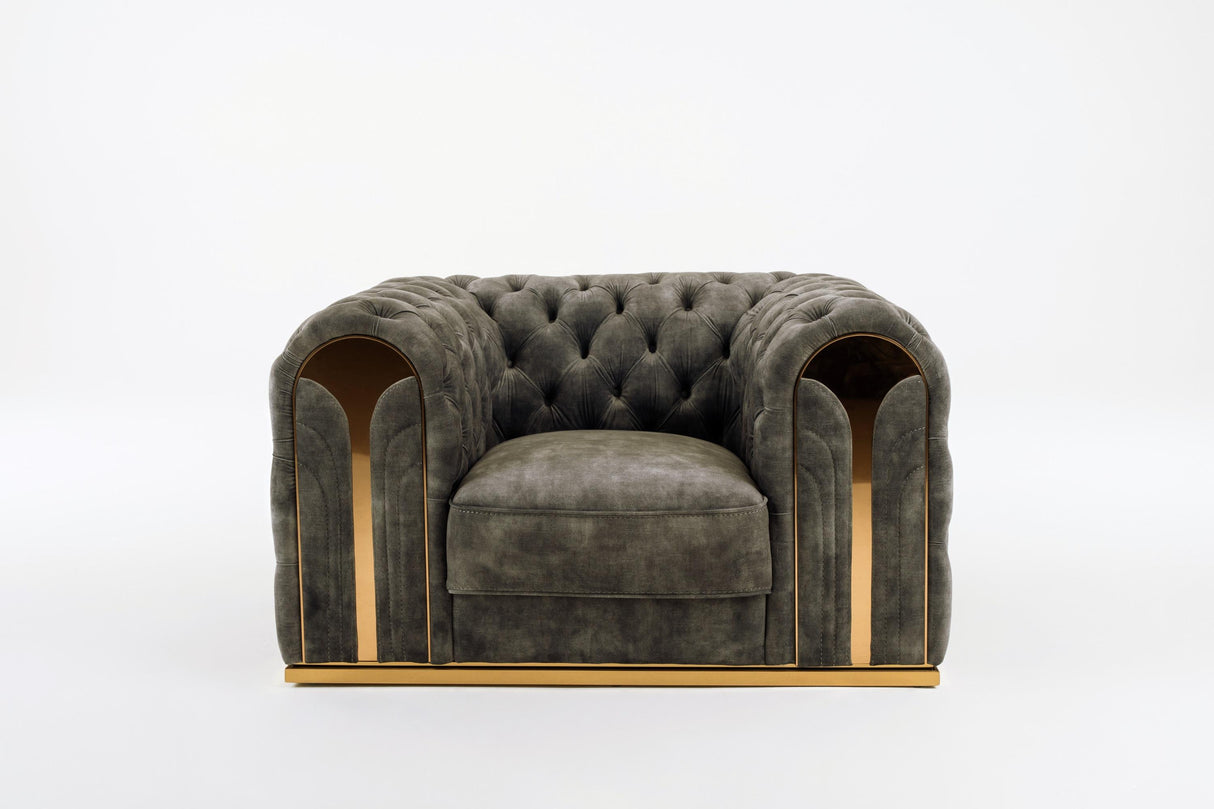 Divani Casa Dosie Transitional Accent Chair - galleria furniture outlet