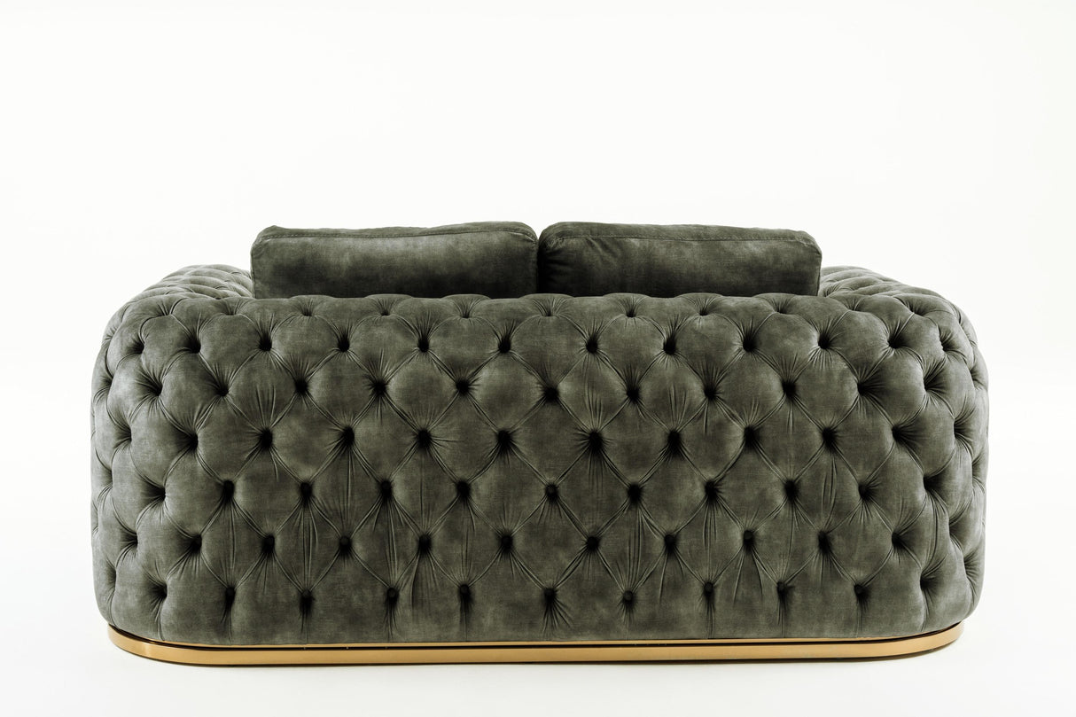 Divani Casa Dosie Transitional Loveseat - galleria furniture outlet
