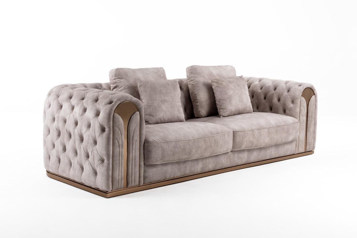 Divani Casa Dosie Transitional Sofa - galleria furniture outlet