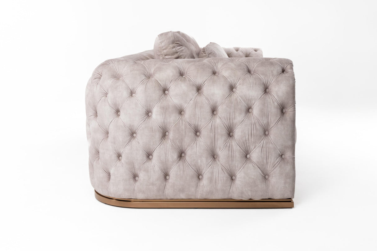 Divani Casa Dosie Transitional Sofa - galleria furniture outlet