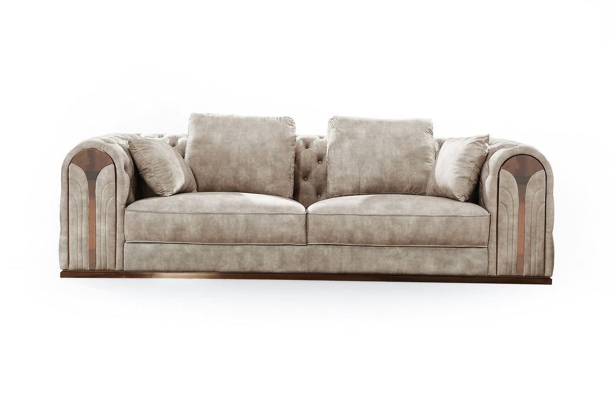 Divani Casa Dosie Transitional Sofa Set - galleria furniture outlet