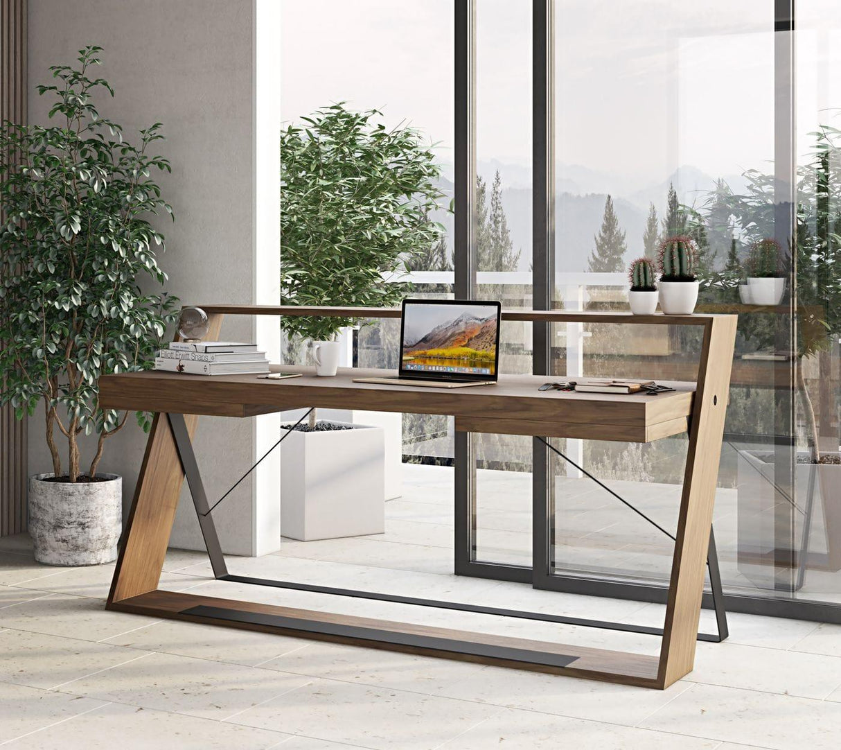 Modrest Carrie Modern Office Desk - galleria furniture outlet
