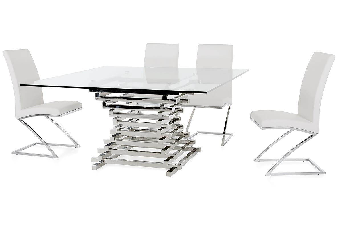 Modrest Crawford Contemporary Dining Table - galleria furniture outlet