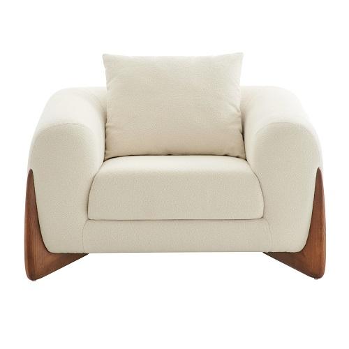 Modrest Fleury Contemporary Lounge Chair - galleria furniture outlet