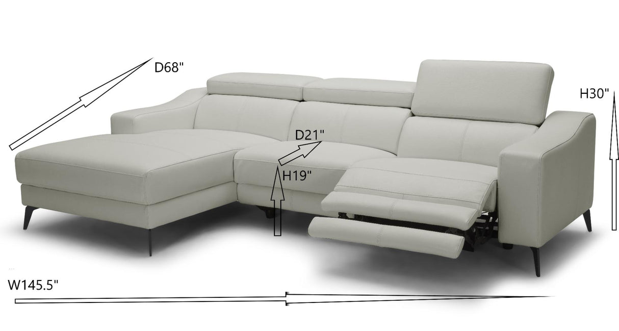 Modrest Rampart Modern Sectional Sofa - galleria furniture outlet
