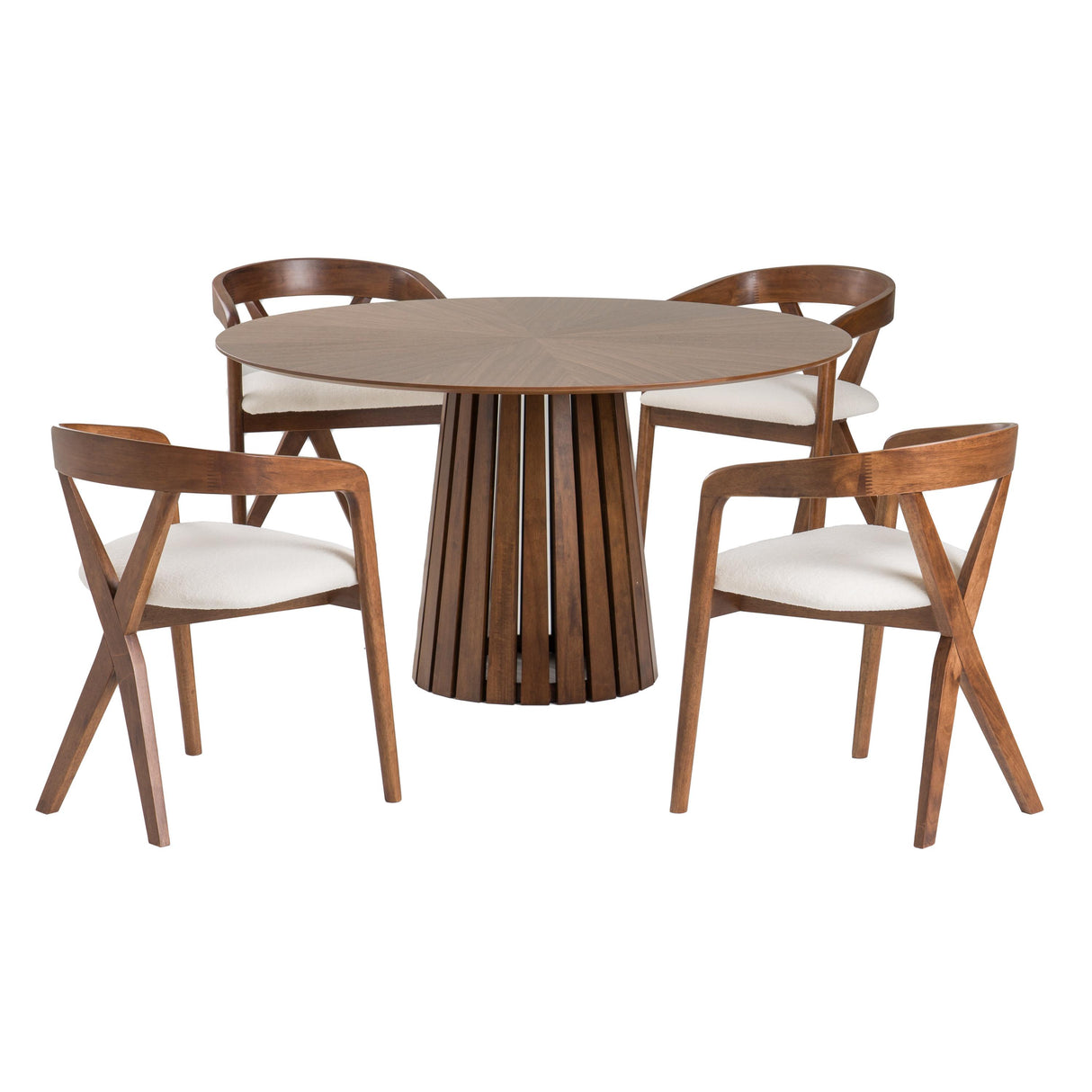 Modrest Weiss Modern Dining Set - galleria furniture outlet