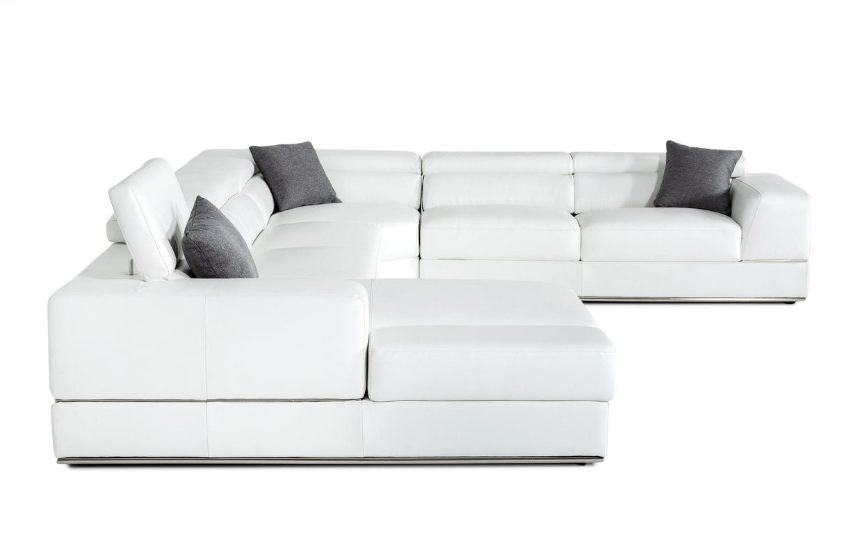Divani Casa Pella Modern Sectional Sofa - galleria furniture outlet