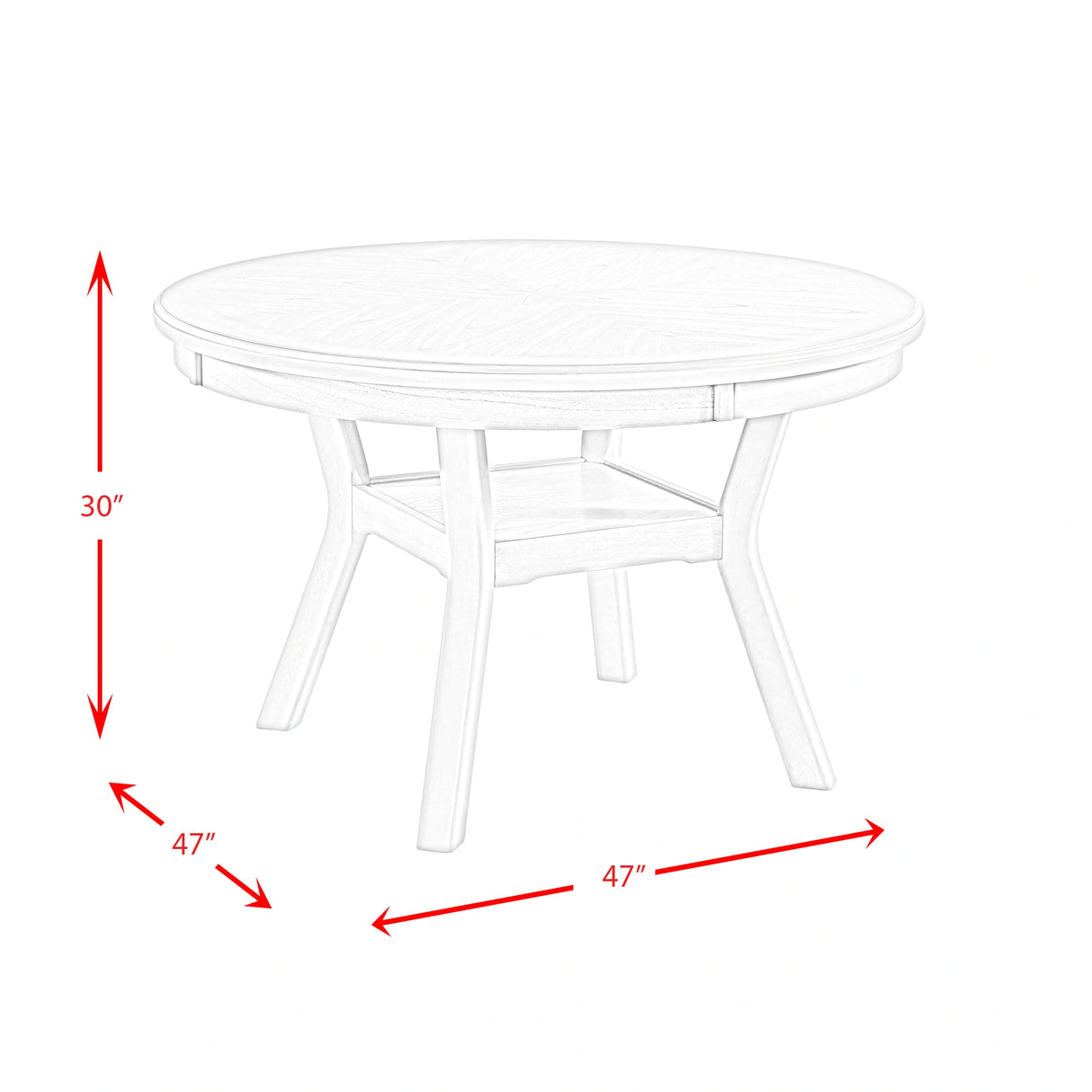 Amherst Standard Height Dining Set-Table and Four Side Chairs