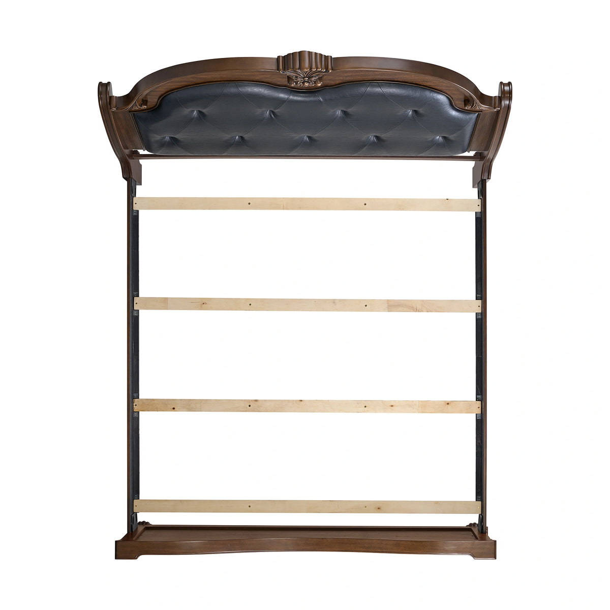 Cadenza UPH Bedroom Set with Black PU in Brown
