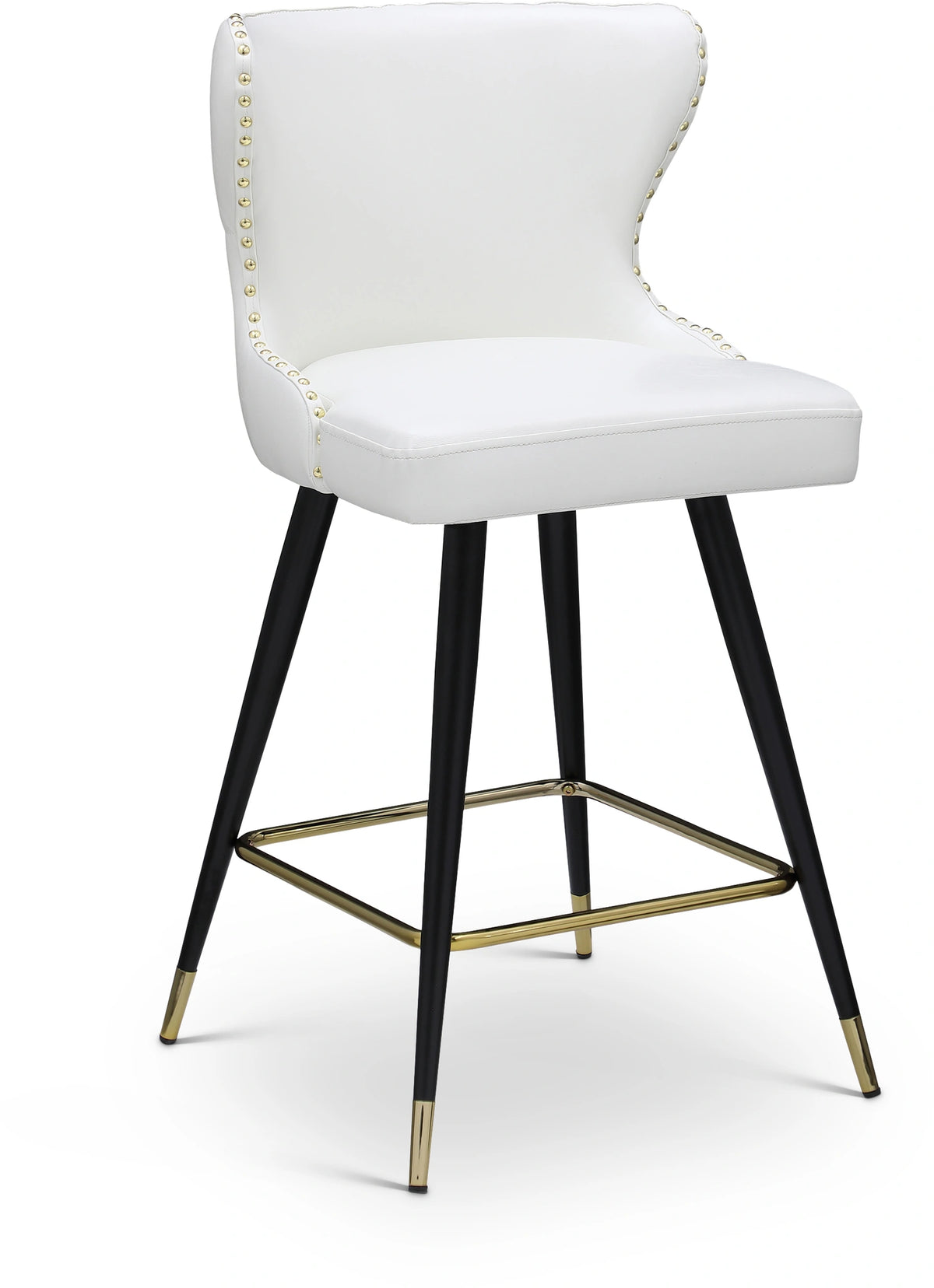 Hendrix White Faux Leather Counter/Bar Stool