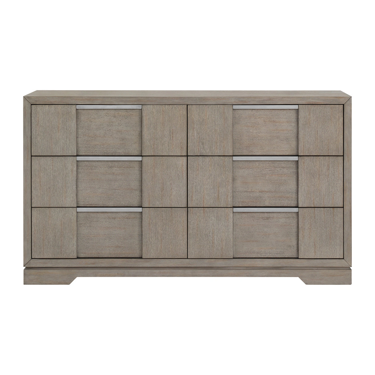 Kelis 6-Drawer Dresser in Grey