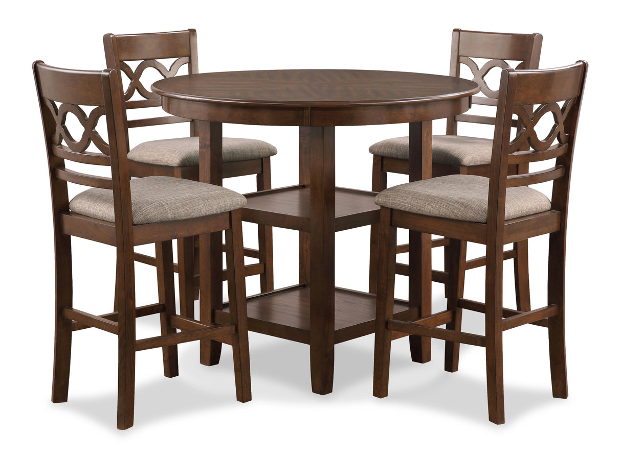 Cori Counter 5 Pc Set-Brown Cherry
