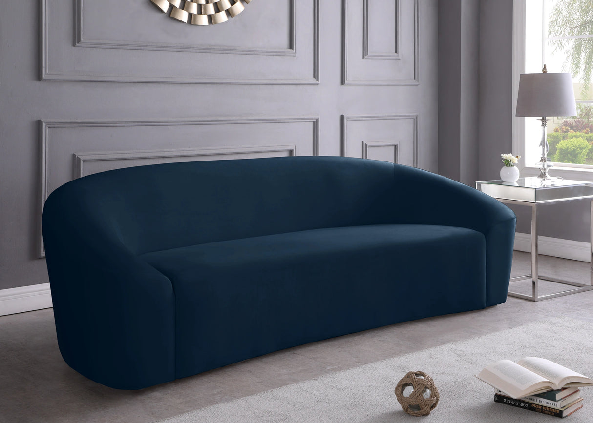 Riley Navy Velvet Sofa
