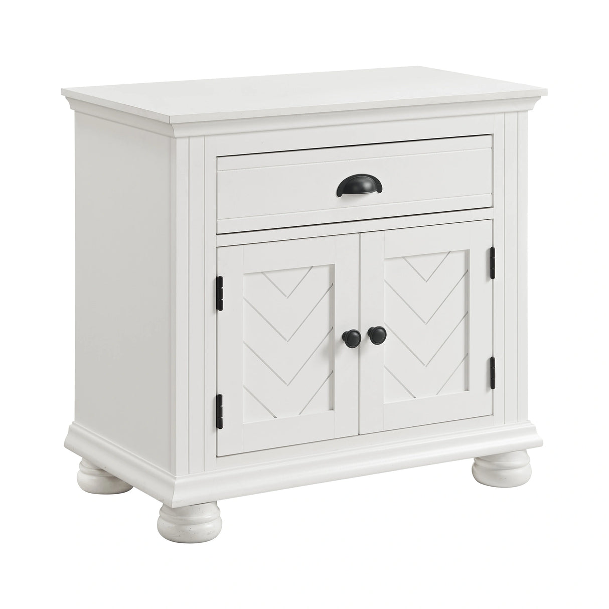 Kona 1-Drawer Nightstand in White