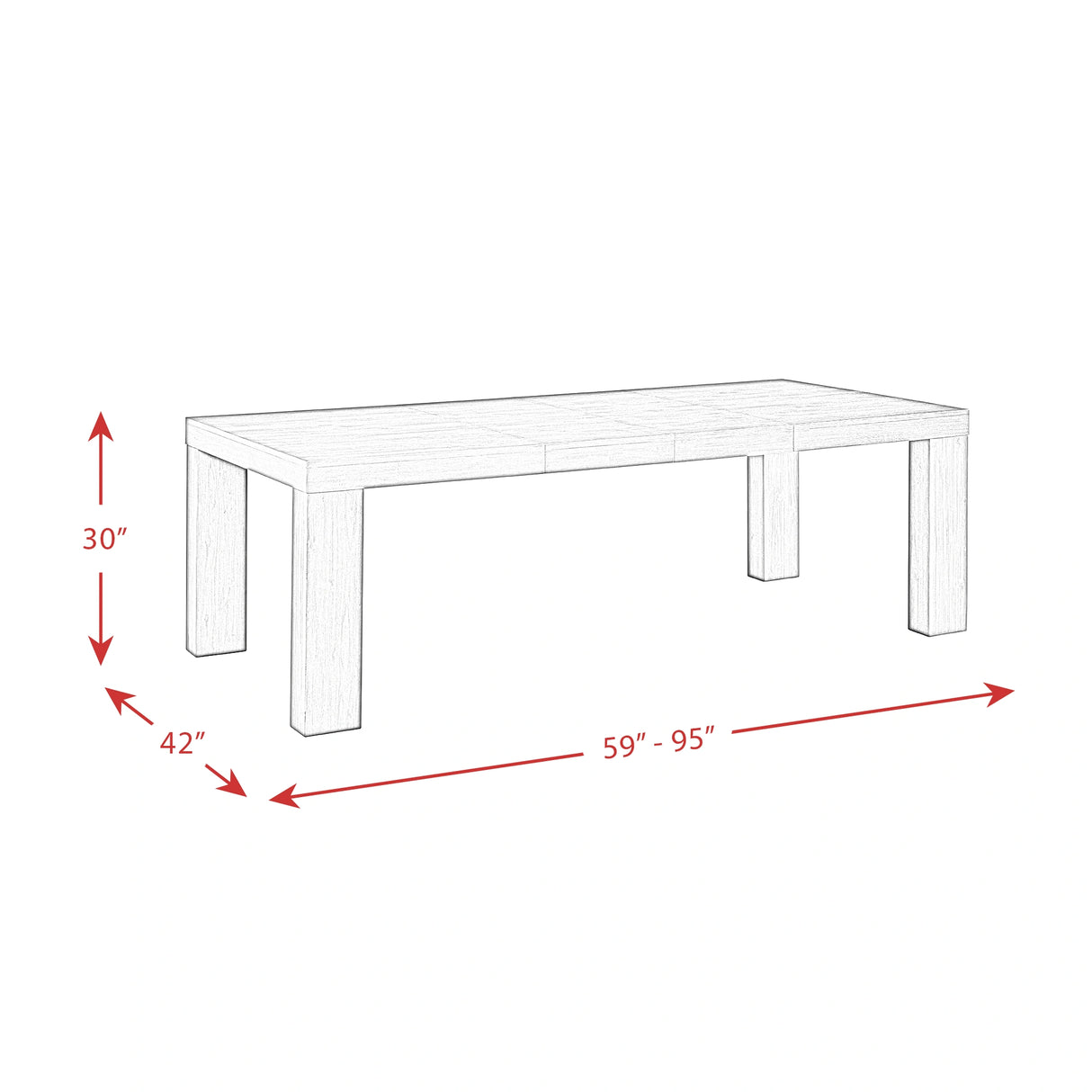 Grady 7PC Dining Set-Table & Six Slat Back Chairs