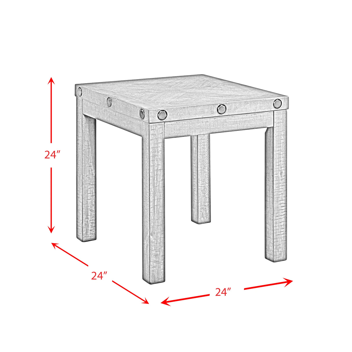 Colorado Occasional End Table w/USB/Power Charcoal