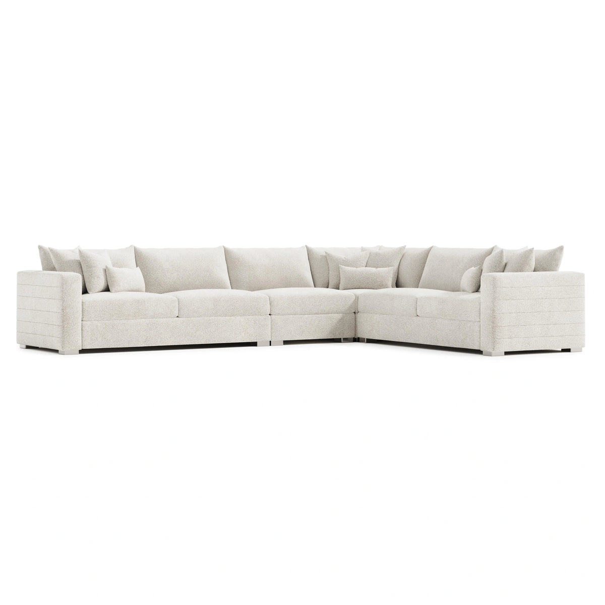 Helena Fabric Sectional Metal Foot