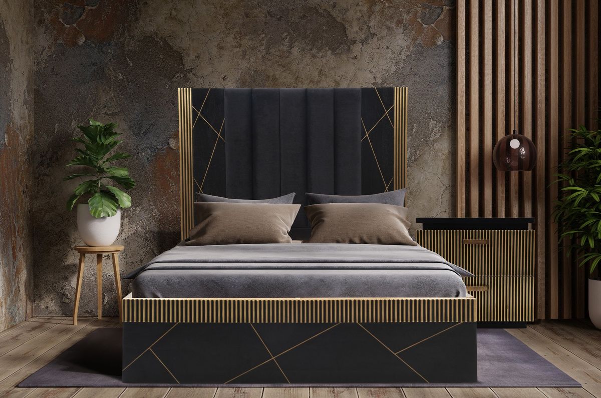 Galaxy Home Allure Queen Bed in Black