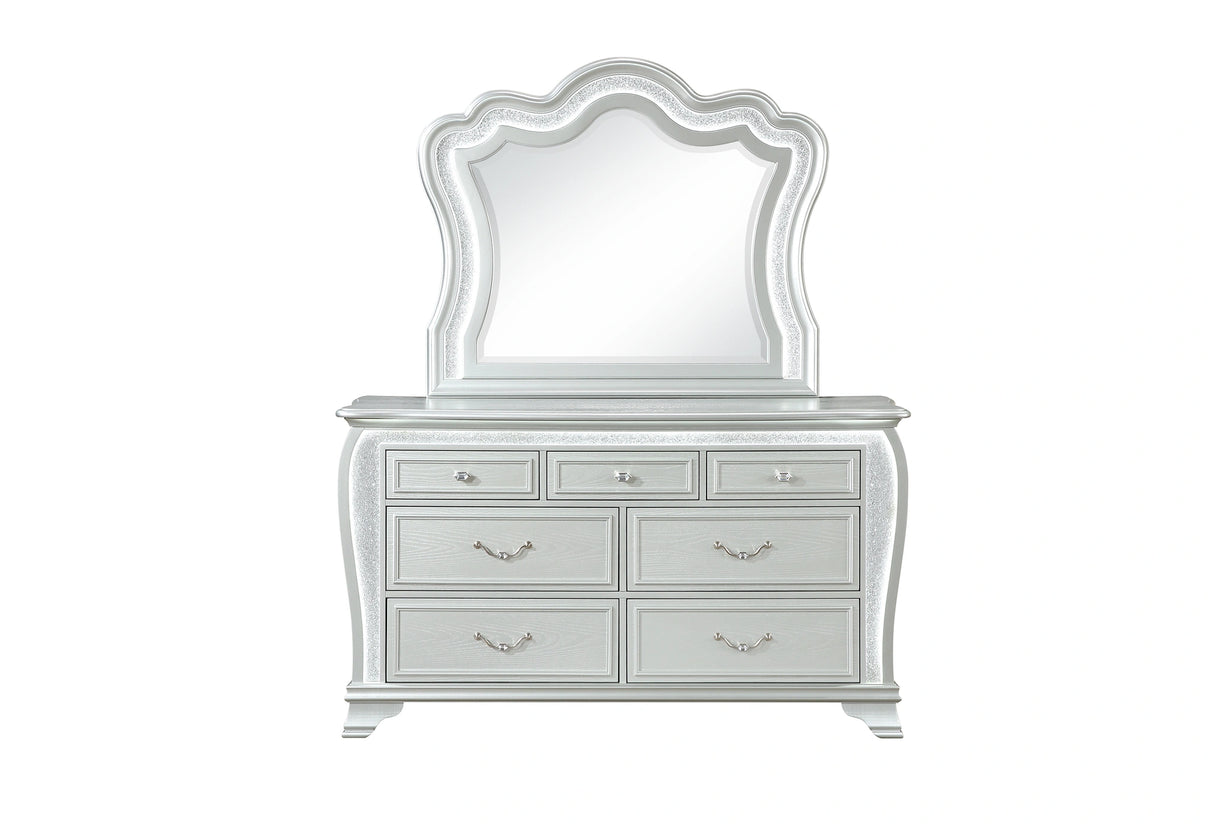 Aria Silver Dresser with LED