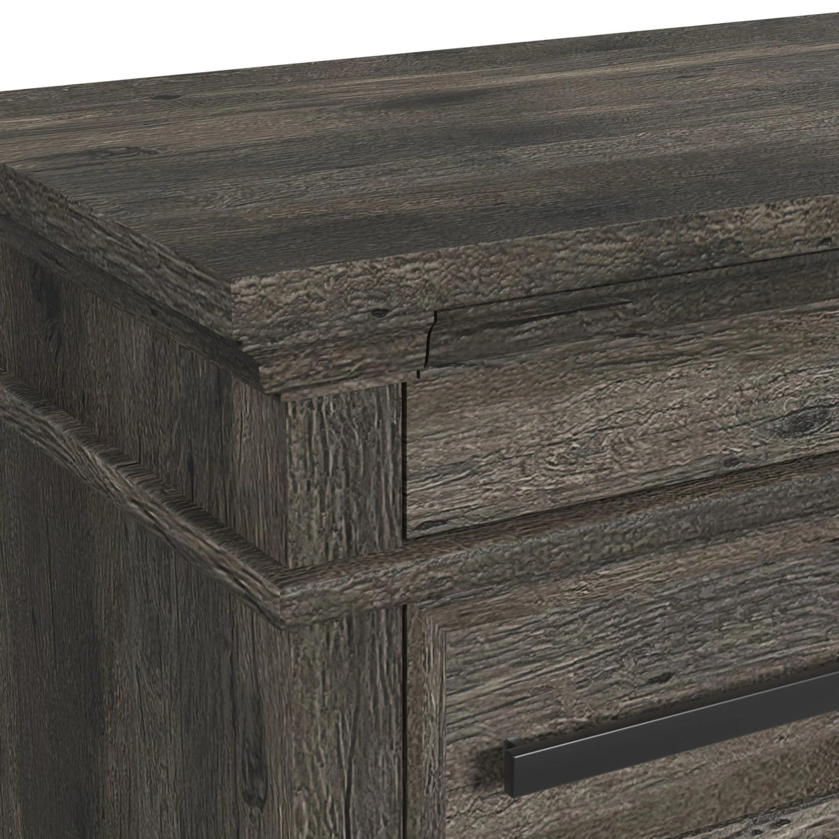 Park Ridge 3-Drawer Nightstand in Charcoal