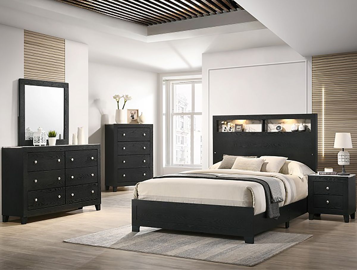 Crown Mark Furniture Cadence 6 Drawer Dresser In Black