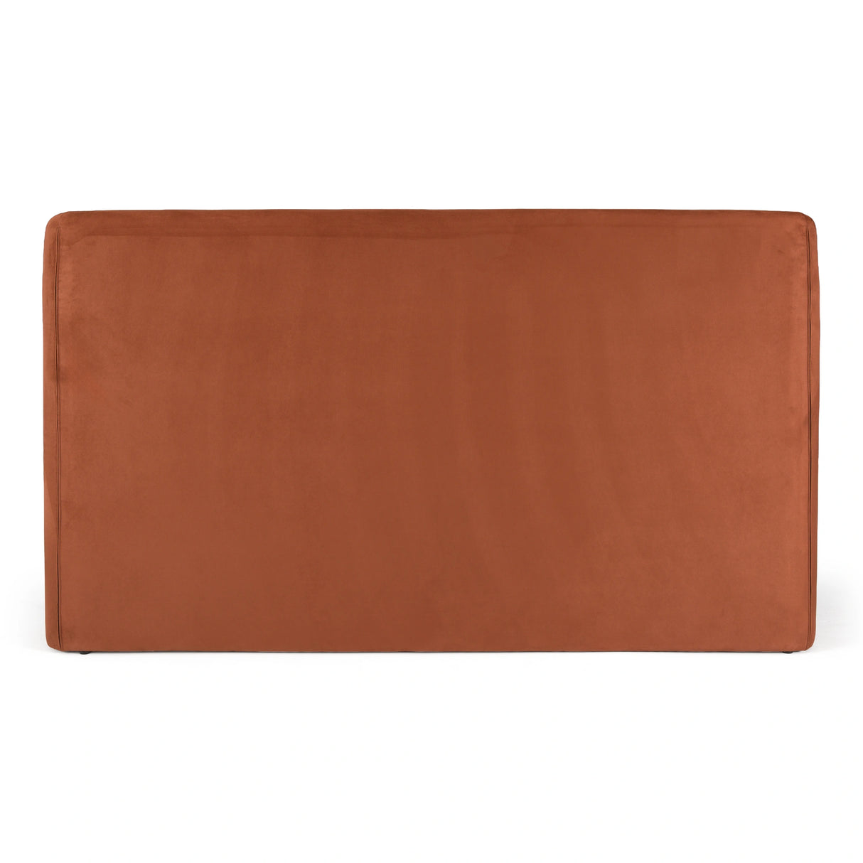 Roma - Modern Burnt Orange Microfiber Upholstered Bed