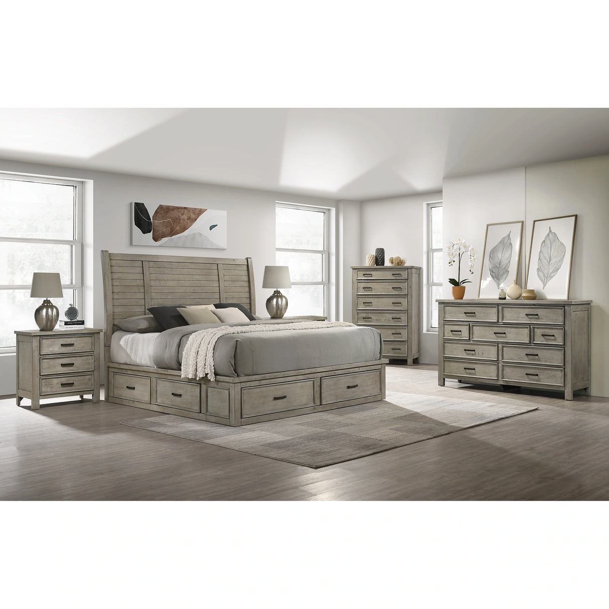 Sullivan Storage Bedroom Set with 2 Nightstands