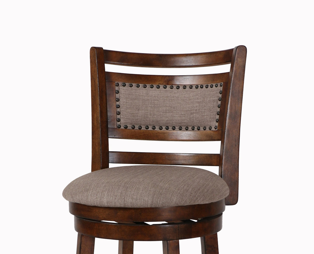 Aberdeen 24" Counter Stool W/Fabric Cushions-Brown