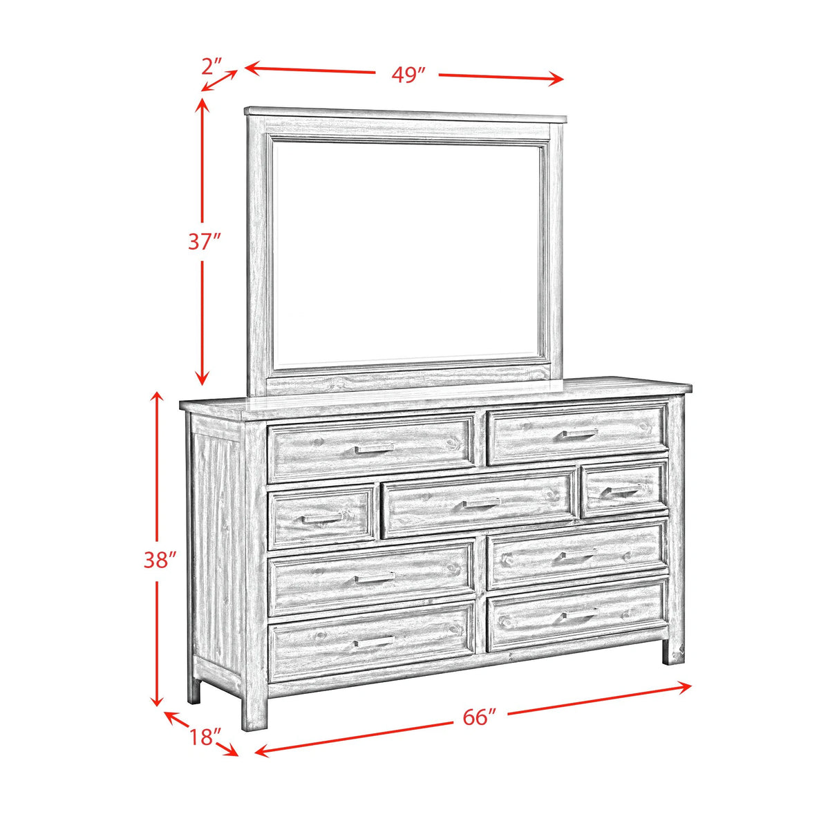 Sullivan Dresser and Mirror Set