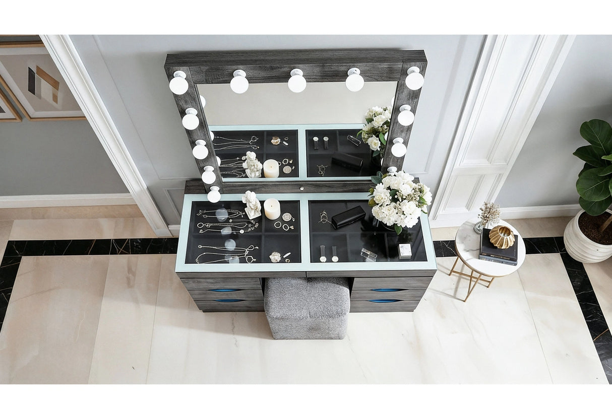 Lexi Grey Vanity with Speaker