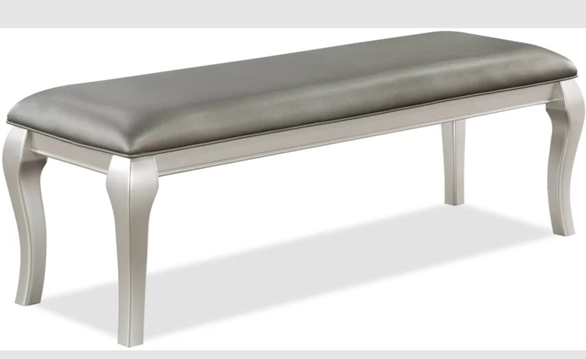 Crown Mark Furniture Caldwell Bench in Light Champagne image