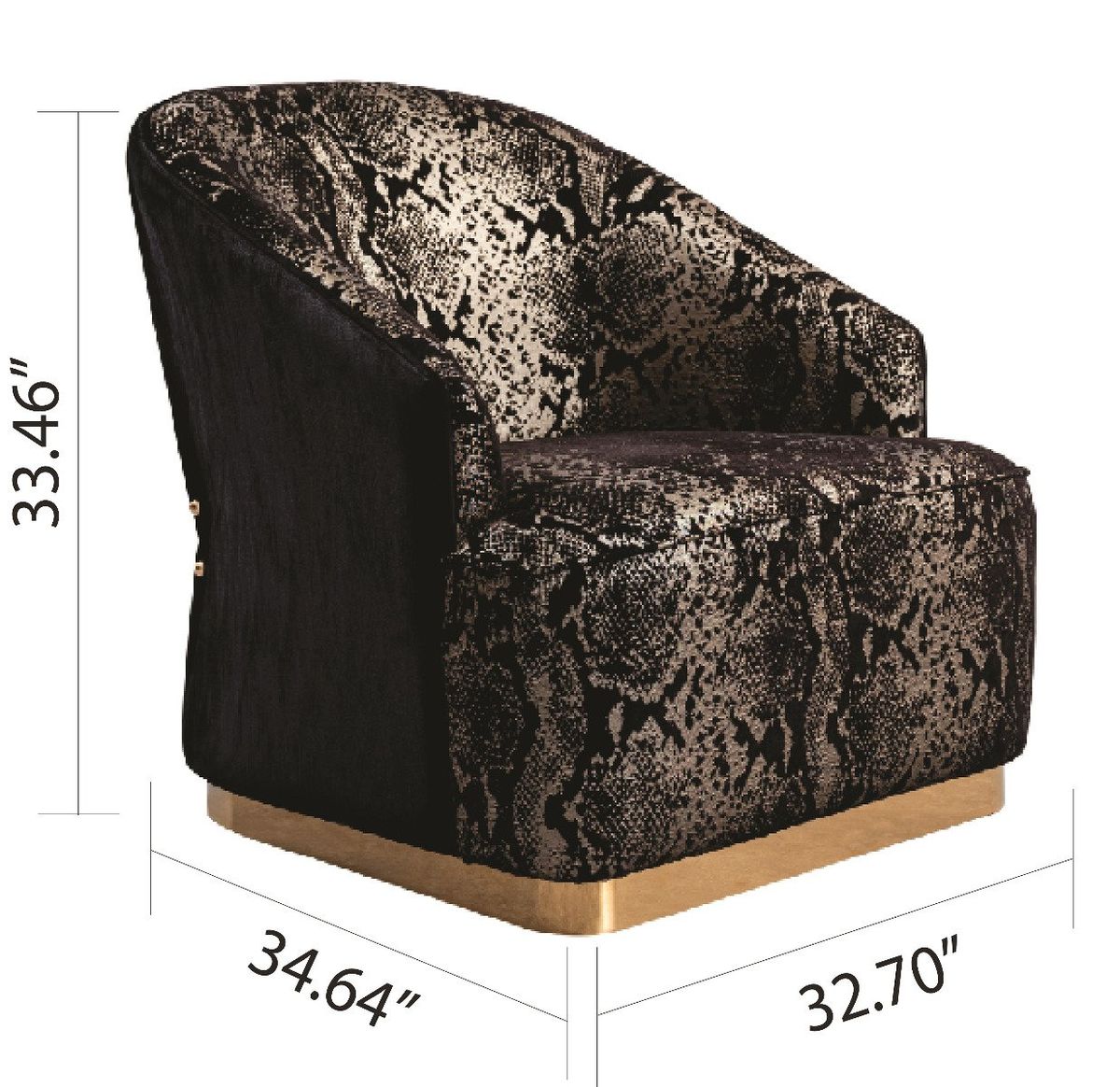 Galaxy Home Majesty Chair in Black - galleria furniture outlet