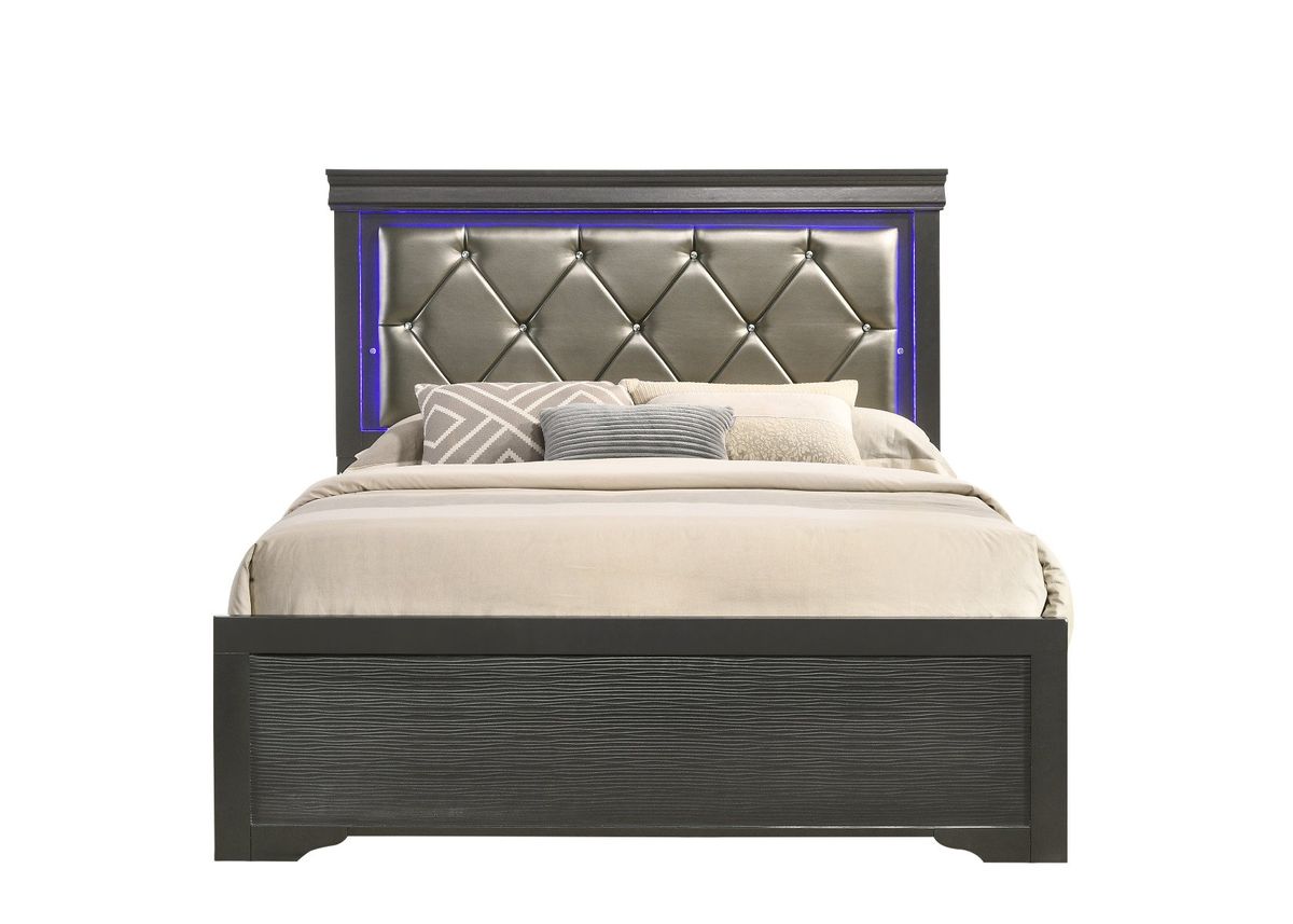 Galaxy Home Brooklyn Twin Bed in Gray - galleria furniture outlet