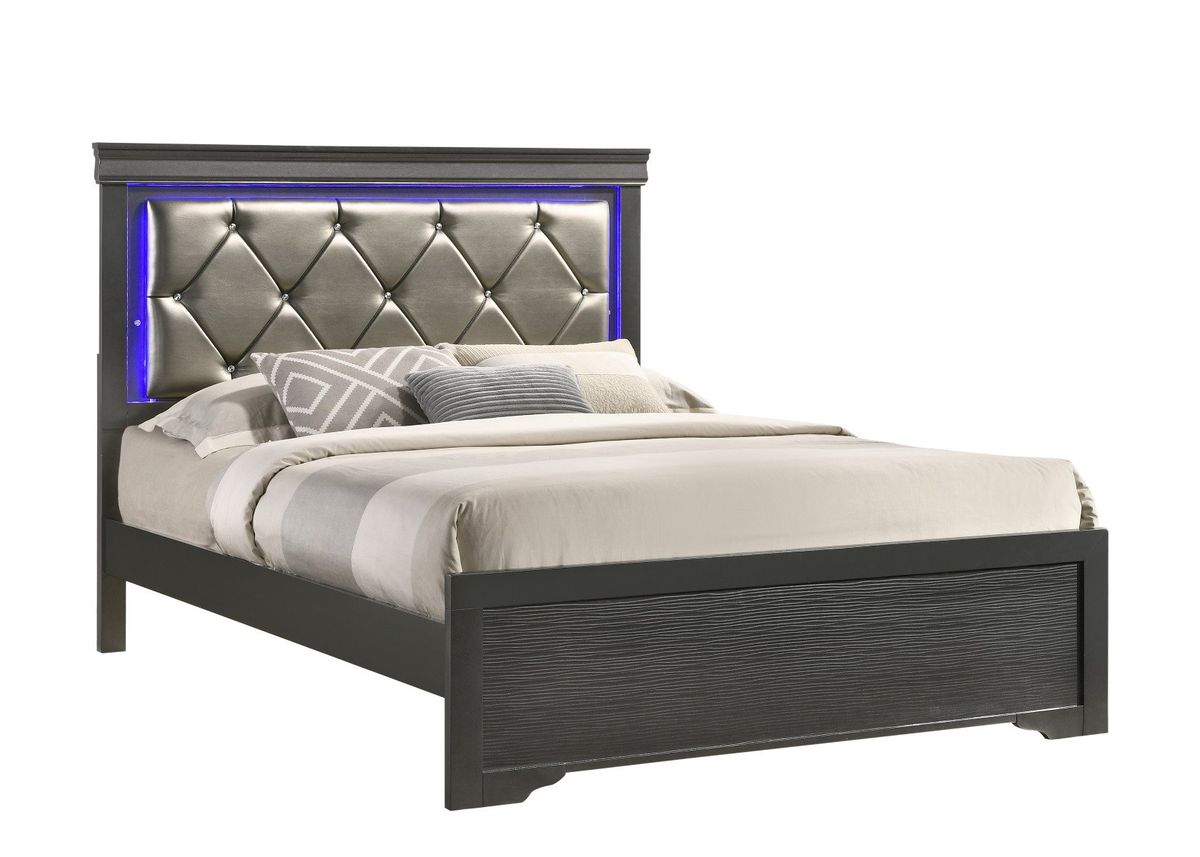 Galaxy Home Brooklyn Twin Bed in Gray - galleria furniture outlet
