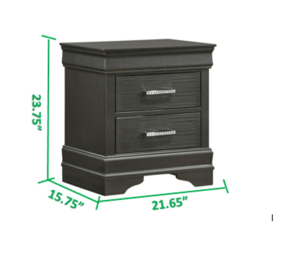 Galaxy Home Brooklyn Nightstand in Gray