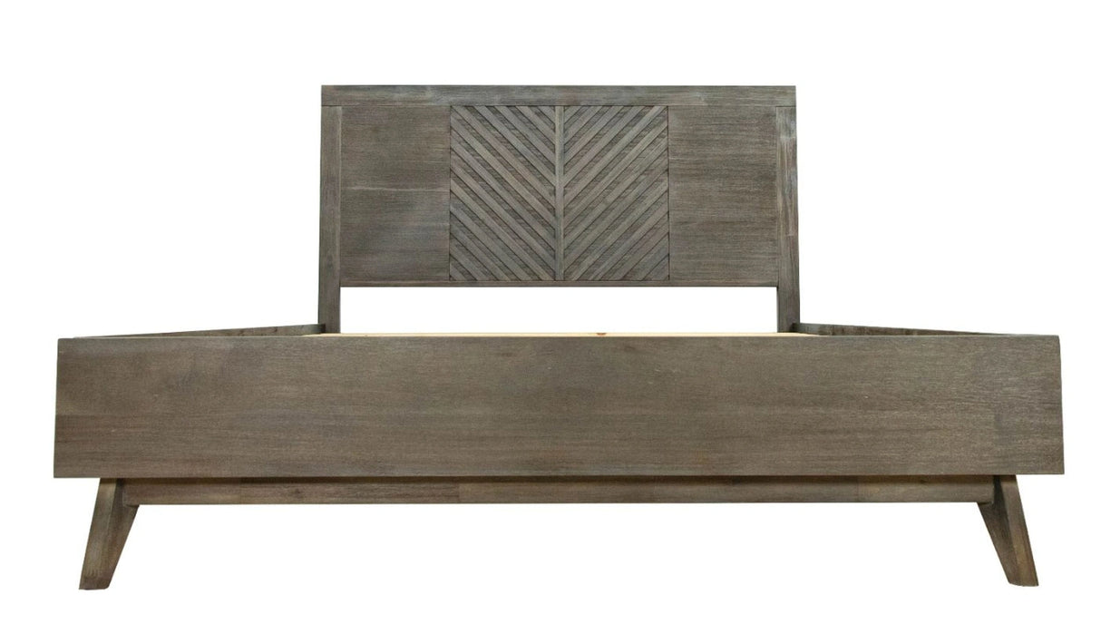 Daisy Mid-Century Dark Acacia Bed